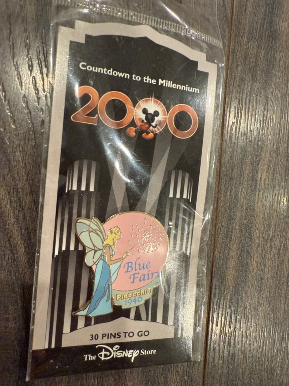 Disney Blue Fairy Enamel Pin - Pink, Blue & Gold